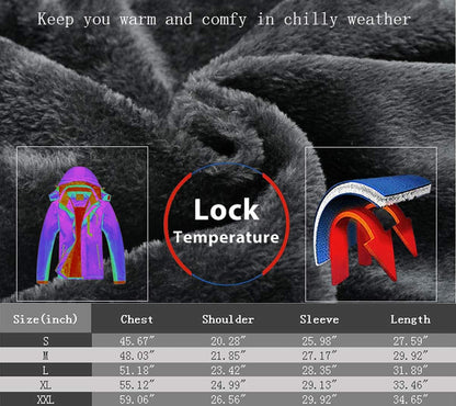 Men'S Ski Jacket Warm Winter Waterproof Windbreaker Hooded Raincoat Snowboarding Jackets