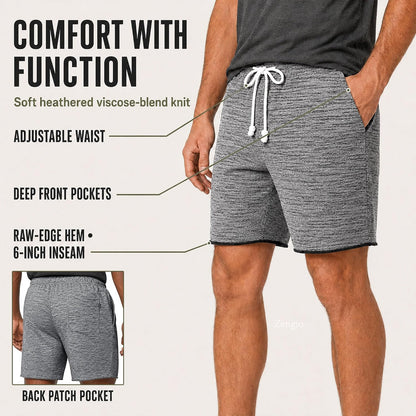 Mens Sweat Shorts, 6 Inch Inseam Lounge Shorts with Pockets